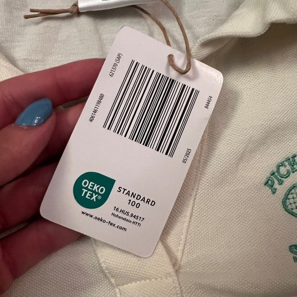 Cream Crane Women’s Pickle Ball Polo Shirt with Green Accents Size Small NWT - Picture 5 of 6